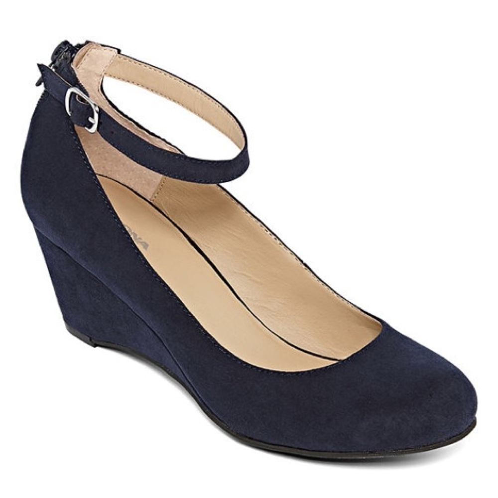 Arizona Laflin Ankle Strap Wedge Pumps